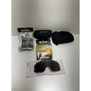 Military ESS New Replacement Lenses Smoke Gray and Clear Black Molle Case